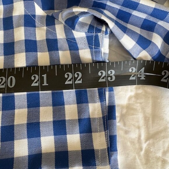 Twillory Men's Tailored Fit Blue & White Gingham Check Dress Shirt 17 32/33 - Picture 16 of 16